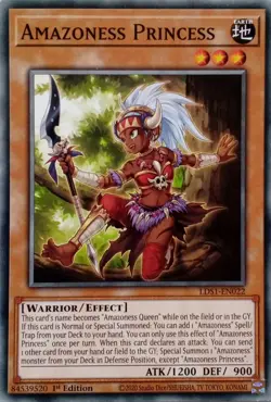 LDS1-EN022 AMAZONESS PRINCESS COMMON 1ST EDITION YuGiOh CARD - Image 1