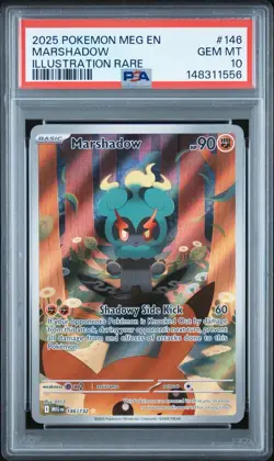 Marshadow Pokemon Mega Evolution 146/132 Illustration Rare PSA 10 Gem Mint IR - Image 1