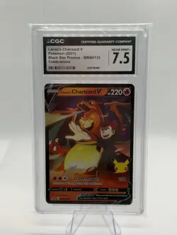 2021 Pokemon SWSH BSP Lance's Charizard v Celebrations Collection CGC GRADE 7.5 - Image 1