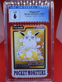 Wigglytuff 040 Pocket Monster Bandai Carddass Pokemon TCG 1997 Vintage CGC 6 NM - Image 1