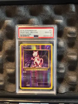 2016 Pokemon XY Evolutions Mewtwo Reverse Foil Holo Rare #51 PSA 10 Low Pop - Image 1