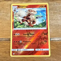 Pokemon TCG Arcanine 22/149 Sun & Moon - Reverse Holo Rare - NM - Image 1