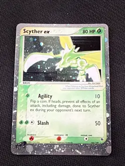 Scyther EX - SWIRL - Ruby & Sapphire 102/109 Holo Pokemon 2003 LP - Image 1