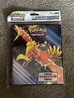 Ultra Pro Pokemon Destined Rivals Ethans Ho-Oh 4 Pocket Portfolio Binder - Image 1