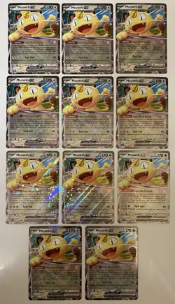 Pokemon Meowth ex 062/088 Pocket Full Art Holo English 11 Card Lot - Image 1
