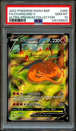PSA 10 GEM MINT Charizard V SWSH260 UPC ALTERNATE ART PROMO Pokemon Card 503 - Image 1
