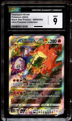 CGC 9 MINT Charizard VSTAR SWSH262 FULL ART HOLO 262 SWSH PROMO Pokemon Card - Image 1