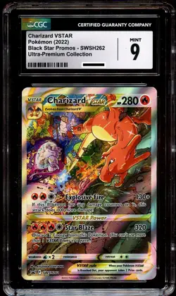 CGC 9 MINT Charizard VSTAR SWSH262 FULL ART HOLO 262 SWSH PROMO Pokemon Card - Image 2
