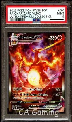 PSA 9 MINT Charizard VMAX SWSH261 FULL ART HOLO 261 SWSH PROMO Pokemon Card - Image 1