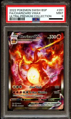 PSA 9 MINT Charizard VMAX SWSH261 FULL ART HOLO 261 SWSH PROMO Pokemon Card - Image 2