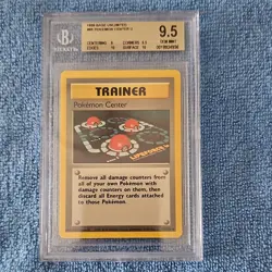 Pokemon Center Trainer Base Set Unlimited Uncommon #85/102 Beckett 9.5 - Image 1