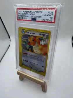 2001 Japanese Pokemon Dragonite Holo Expedition 1st Edition PSA 10 #126 - Image 1