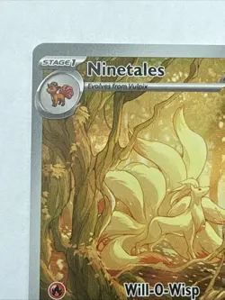 Ninetales Pokemon Obsidian Flames 199/197 Illustration Rare Full Art Holo SV NM - Image 2