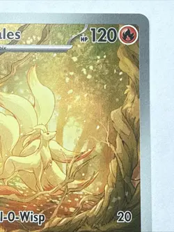 Ninetales Pokemon Obsidian Flames 199/197 Illustration Rare Full Art Holo SV NM - Image 3