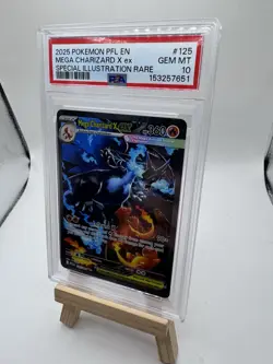 2025 Pokemon PFL En Mega Charizard X Ex Special Illustration Rare PSA 10 #125 - Image 1