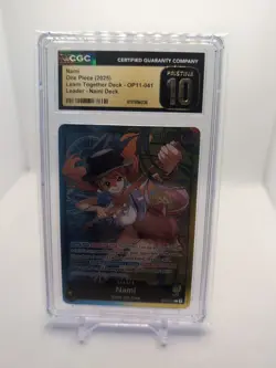 One Piece GRADED Nami OP11 (LD-01) Leader PRISTINE 10 CGC ENGLISH - Image 1