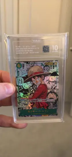 One Piece CCG Carrying On His Will Manga Alt Art Secret Rare OP13-118 TAG 10 - Image 3