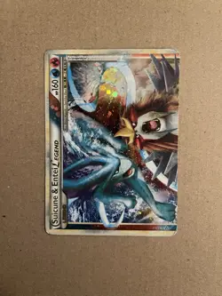 Suicune & Entei Legend 94/95 Top Half Holo HGSS HS Unleashed Pokemon Card HP - Image 1
