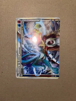 Suicune & Entei Legend 94/95 Top Half Holo HGSS HS Unleashed Pokemon Card HP - Image 2