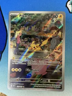 Pikachu 173/165 151 Scarlett Violet IR Holo 2023 Pokemon Card - Image 1
