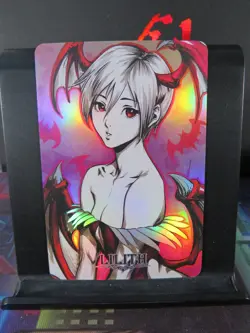 Lilith Darkstalkers Art Card Rare Holo Collectible Video Game Character CCG NM - Image 1