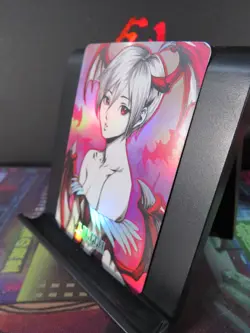 Lilith Darkstalkers Art Card Rare Holo Collectible Video Game Character CCG NM - Image 2