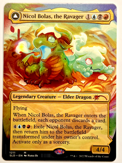 Nicol Bolas, the Ravager (Display Commander) - Thick Stock SLD Double-Sided NM - Image 1