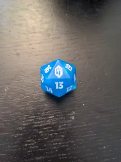 MTG Final Fantasy Prerelease Kit 'Crystal' D20 Countdown Die - Image 1