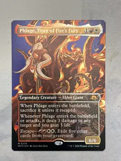 Phlage, Titan of Fire's Fury Borderless Foil Legendary Red White MH3 Mythic 379… - Image 1