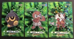 SEEDOT X NUZLEAF X SHIFTRY EVOLUTION LOT - POKEMON CARD DATABASE 3 CCG FOIL - Image 1