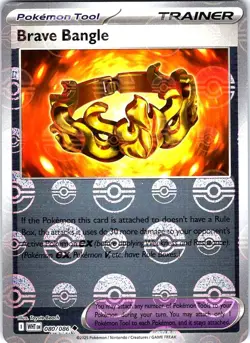 Brave Bangle (Poke Ball Pattern) 080/086 Holo White Flare Pokemon Holo NM - Image 1