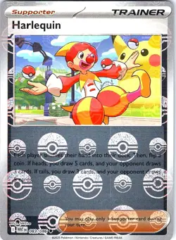 Harlequin (Poke Ball Pattern) 083/086 Holo Uncommon White Flare Pokemon Holo NM - Image 1