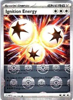 Ignition Energy (Poke Ball Pattern) 086/086 Holo White Flare Pokemon Holo NM - Image 1