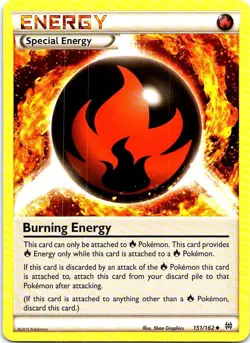 Burning Energy 151/162 Uncommon BREAKthrough Pokemon Near Mint - Image 1