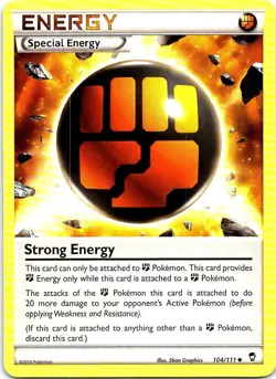 Strong Energy 104/111 Uncommon Furious Fists Pokemon Near Mint - Image 1