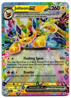 Jolteon ex 030/131 - 🌊 Prismatic Evolutions Pokemon TCG Holo 🖤 - M/LP - Image 1