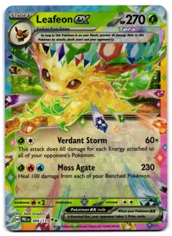 Leafeon ex 006/131 - 🌊 Prismatic Evolutions Pokemon TCG Holo 🖤 - LP - Image 1