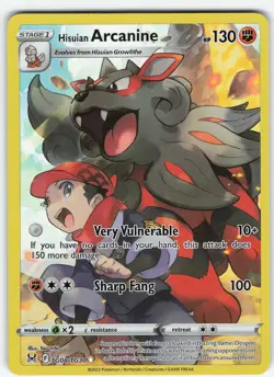 Hisuian Arcanine TG08/TG30 Rare Holo SWSH Lost Origin Trainer Gallery NM Pokemon - Image 1