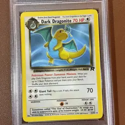 Dark Dragonite #22/82 – Team Rocket Unlimited, Vintage WOTC Pokemon – PSA 9 MINT - Image 3