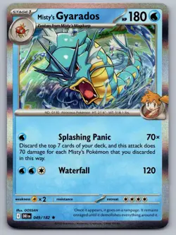 Misty's Gyarados 049/182 HOLO Rare Destined Rivals Pokemon Near Mint - Image 1