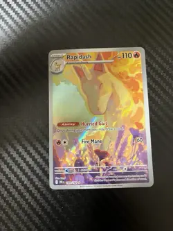 Pokemon Rapidash 189/182 Illustration Rare Destined Rivals NM - Image 1