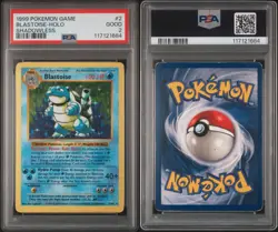 1999 POKEMON GAME BLASTOISE HOLO SHADOWLESS #2 PSA 2 - Image 3