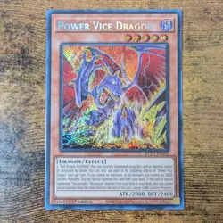 Yu-Gi-Oh Power Vice Dragon BLZD-EN002 Secret Rare 1st Edition Dragon Effect - Image 1