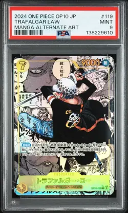 MANGA ALT ART TRAFALGAR LAW One Piece 2024 OP10 Royal Blood Japanese #119 PSA 9 - Image 1