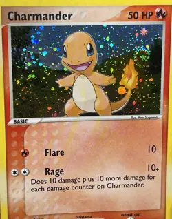 Pokemon Charmander 113/112 Ex Firered Leafgreen Holo with A Gorgeous SWIRL. NM - Image 2
