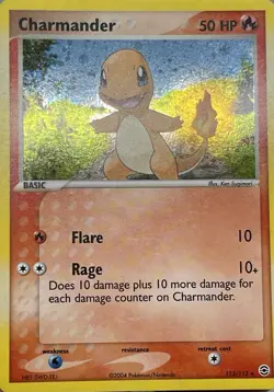 Pokemon Charmander 113/112 Ex Firered Leafgreen Holo with A Gorgeous SWIRL. NM - Image 3