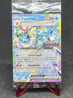 Vaporeon ex 023/131 Holo Stamped Promo Sealed Pokemon Near Mint - Image 1