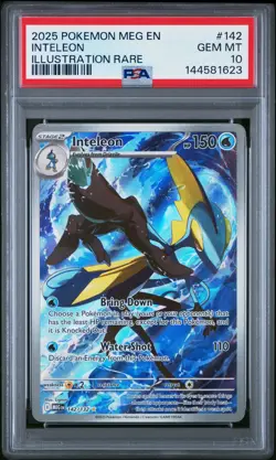 2025 POKEMON MEG EN-MEGA EVOLUTION ILLUSTRATION RARE #142 INTELEON PSA 10 - Image 1