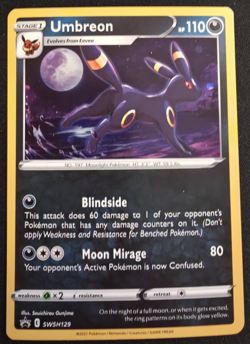 Umbreon SWSH129 Black Star Promo Pokemon Sword & Shield NM - Image 1