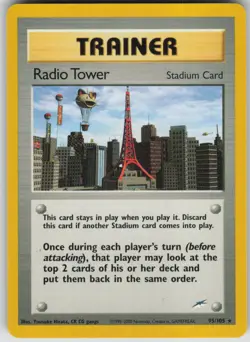 Pokemon TCG Radio Tower Rare Neo Destiny 095/105 - Image 1